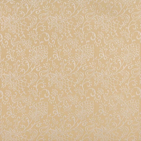 Picture of Designer Fabrics B608 54 in. Wide Gold&#44; Contemporary Floral Jacquard Woven Upholstery Fabric
