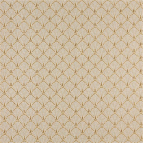 D310 54 in. Wide - Gold And Beige Fan Jacquard Woven Upholstery Fabric