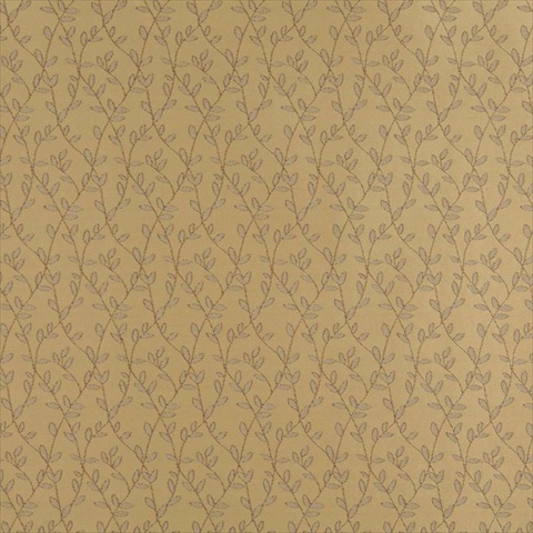 Brown And Beige Vine Leaves Jacquard Woven Upholstery Fabric