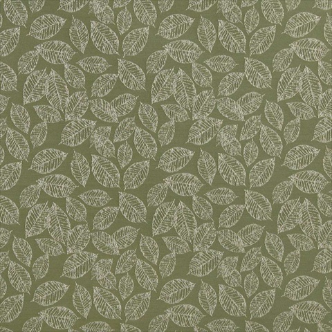 54 in. Wide Light Green- Floral Leaf Jacquard Woven Upholstery Fabric