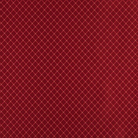 54 in. Wide , Red And Green Diamond Jacquard Woven Upholstery Fabric