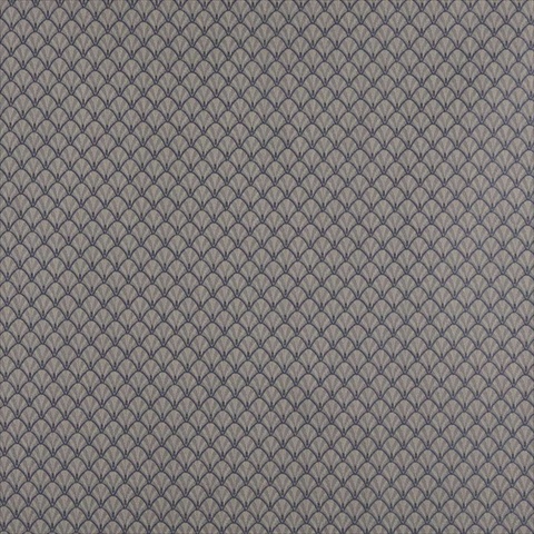 54 in. Wide - Blue And Beige Small Scale Shell Jacquard Woven Upholstery Fabric