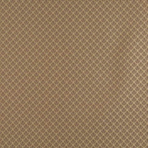 D359 54 in. Wide - Brown And Beige Small Scale Shell Jacquard Woven Upholstery Fabric