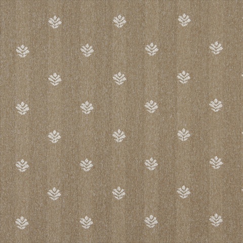 Picture of Designer Fabrics C609 54 in. Wide Light Brown And Ivory- Leaves Country Style Upholstery Fabric