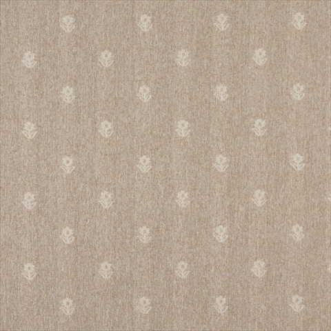 Picture of Designer Fabrics C621 54 in. Wide Sand And Ivory- Flowers Country Style Upholstery Fabric