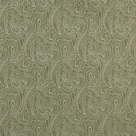 Picture of Designer Fabrics B631 54 in. Wide Light Green&#44; Traditional Paisley Jacquard Woven Upholstery Fabric