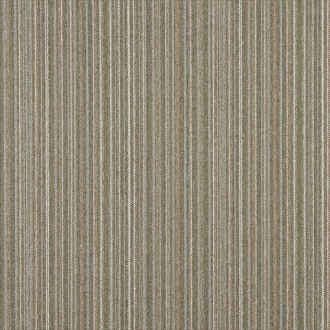 Picture of Designer Fabrics C651 54 in. Wide Light Brown- Green And Ivory- Vertical Striped Country Style Upholstery Fabric