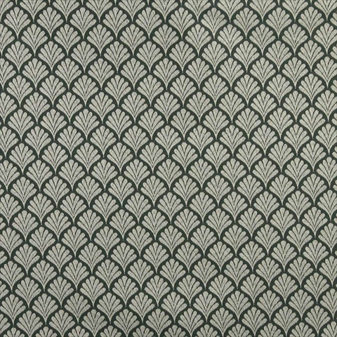 B655 54 in. Wide Green- Fan Jacquard Woven Upholstery Fabric