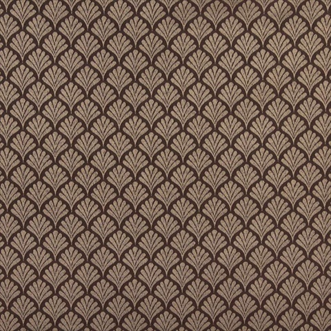 54 in. Wide Brown, Fan Jacquard Woven Upholstery Fabric