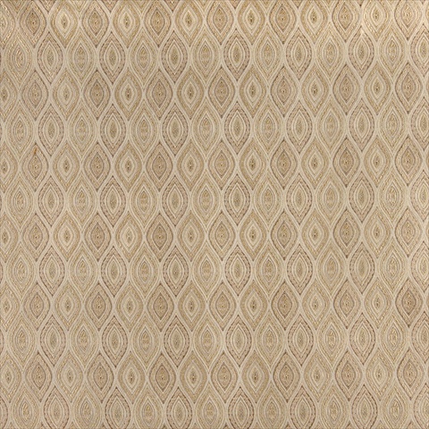 Picture of Designer Fabrics K0015D 54 in. Wide Ivory Small Scale Embroidered&#44; Pointed Oval&#44; Brocade&#44; Upholstery And Window Treatments Fabric