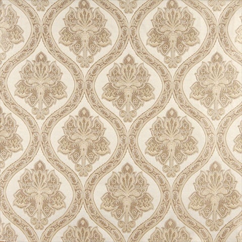 Picture of Designer Fabrics K0016D 54 in. Wide Ivory Embroidered- Traditional Brocade- Upholstery And Window Treatments Fabric