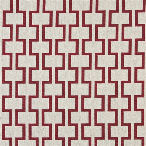 Picture of Designer Fabrics K0002A 54 in. Wide Red And Off White- Modern- Geometric Designer Quality Upholstery Fabric