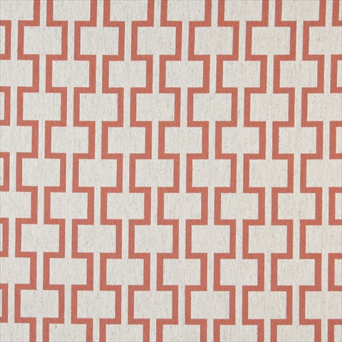 Picture of Designer Fabrics K0002C 54 in. Wide Persimmon And Off White- Modern- Geometric Designer Quality Upholstery Fabric