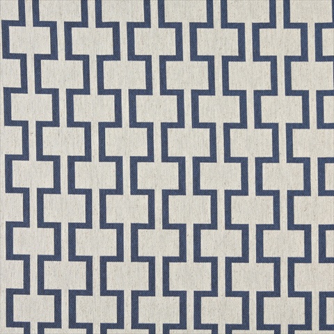 Picture of Designer Fabrics K0002E 54 in. Wide Blue And Off White- Modern- Geometric Designer Quality Upholstery Fabric