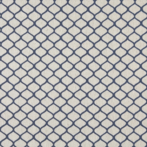 K0005E 54 in. Wide Blue And Off White- Modern- Geometric- Designer Quality Upholstery Fabric