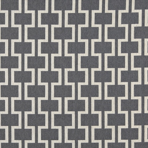 K0006B 54 in. Wide Cadet Blue And Off White- Modern- Geometric Designer Quality Upholstery Fabric