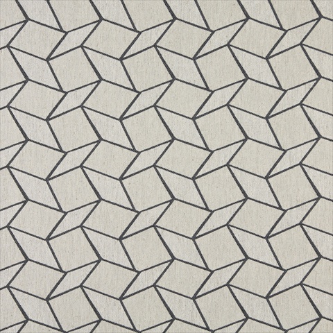 K0007B 54 in. Wide Cadet Blue And Off White- Geometric Boxes- Designer Quality Upholstery Fabric