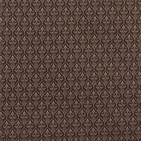 B666 54 in. Wide Brown- Diamond Cameo Jacquard Woven Upholstery Fabric