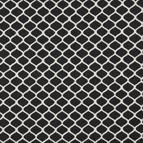 K0008G 54 in. Wide Midnight And Off White- Modern- Geometric Designer Quality Upholstery Fabric