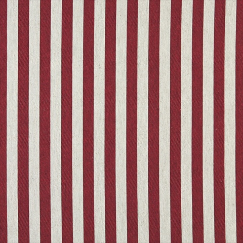 Picture of Designer Fabrics K0009A 54 in. Wide Red And Off White&#44; Striped&#44; Designer Quality Upholstery Fabric