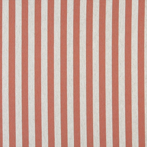 Picture of Designer Fabrics K0009C 54 in. Wide Persimmon And Off White&#44; Striped&#44; Designer Quality Upholstery Fabric