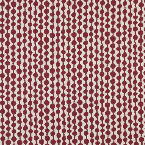 Picture of Designer Fabrics K0010A 54 in. Wide Red And Off White&#44; Circle Striped&#44; Designer Quality Upholstery Fabric