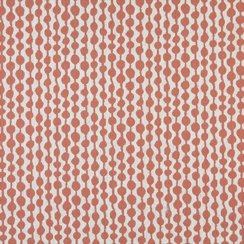 Picture of Designer Fabrics K0010C 54 in. Wide Persimmon And Off White&#44; Circle Striped&#44; Designer Quality Upholstery Fabric