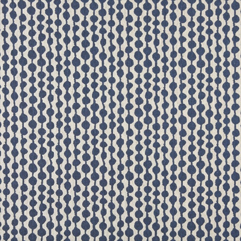 K0010E 54 in. Wide Blue And Off White- Circle Striped- Designer Quality Upholstery Fabric