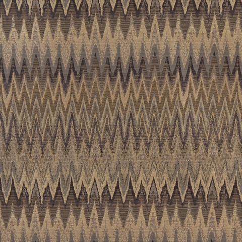 Picture of Designer Fabrics C481 54 in. Wide Blue- Beige And Gold- Woven Flame Stitch Upholstery Fabric