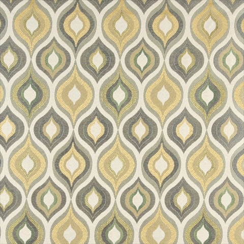 Picture of Designer Fabrics K0019B 54 in. Wide Gold, Blue And Green, Bright Contemporary Upholstery Fabric