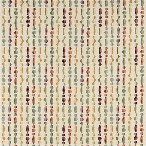 Picture of Designer Fabrics K0020A 54 in. Wide Green&#44; Yellow And Red&#44; Geometric Striped Contemporary Upholstery Fabric