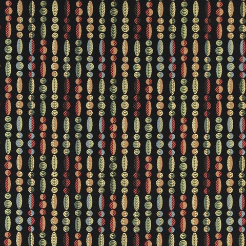 Picture of Designer Fabrics K0020B 54 in. Wide Red&#44; Blue&#44; Green And Black&#44; Geometric Striped Contemporary Upholstery Fabric