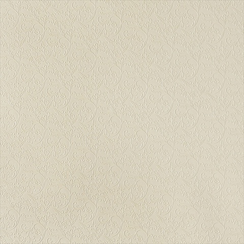 Picture of Designer Fabrics G343 54 in. Wide Ivory- Metallic Raised Floral Vines Upholstery Faux Leather