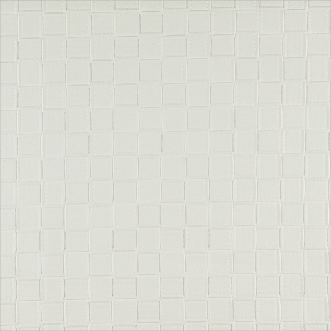 Picture of Designer Fabrics G655 54 in. Wide White&#44; Basket Woven Upholstery Faux Leather