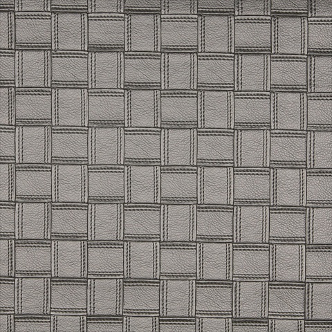 Picture of Designer Fabrics G696 54 in. Wide Silver&#44; Metallic Basket Woven Upholstery Faux Leather