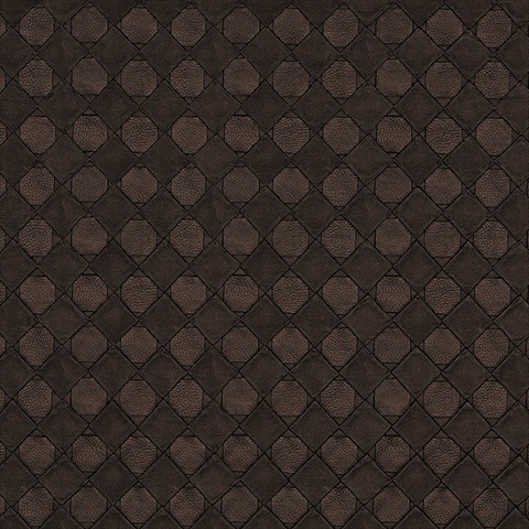 Picture of Designer Fabrics G794 54 in. Wide Bronze&#44; Metallic Diamonds And Squares Upholstery Faux Leather