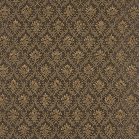 Picture of Designer Fabrics A142 54 in. Wide Brown Foliage And Bouquets Upholstery Fabric