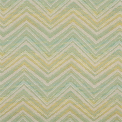 Picture of Designer Fabrics K0105B 54 in. Wide Lime Green- Turquoise And Beige Chevron Woven Solution Dyed Indoor & Outdoor Upholstery Fabric