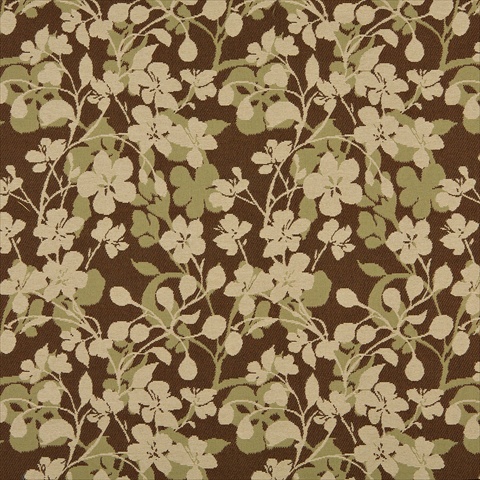 Picture of Designer Fabrics K0106B 54 in. Wide Beige- Brown And Light Green Floral Woven Solution Dyed Indoor & Outdoor Upholstery Fabric