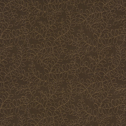 Picture of Designer Fabrics K0107B 54 in. Wide Tan And Brown Floral Vines Woven Solution Dyed Indoor & Outdoor Upholstery Fabric