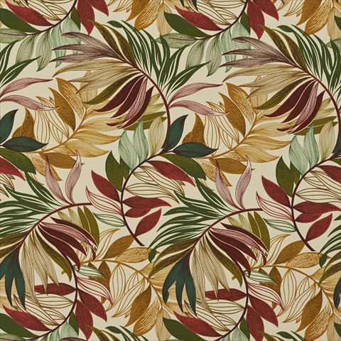 Picture of Designer Fabrics A237 54 in. Wide Outdoor Indoor Marine Upholstery Fabric&#44; Red&#44; Green And Gold