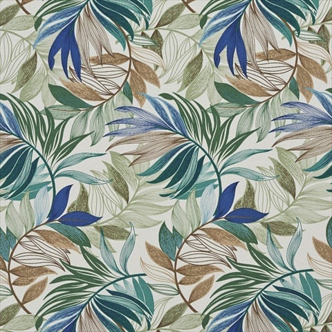 Picture of Designer Fabrics A239 54 in. Wide Outdoor Indoor Marine Upholstery Fabric- Teal- Beige And Green