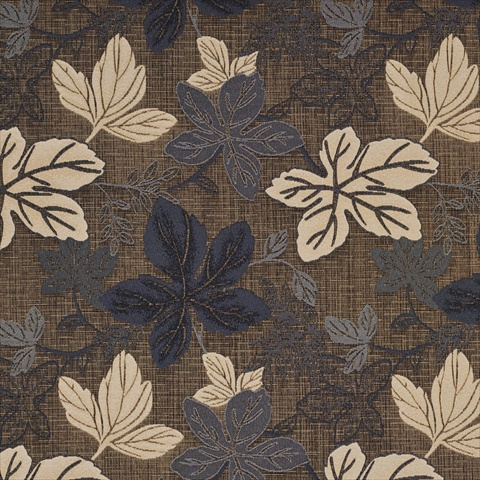 Picture of Designer Fabrics A394 54 in. Wide Silver Grey And Beige Large Leaves Textured Metallic Upholstery Fabric