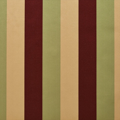 Picture of Designer Fabrics U0110E 54 in. Wide Burgundy- Green And Gold Thick 3 Color Stripes Silk Satin Upholstery Fabric