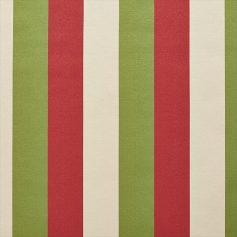 Picture of Designer Fabrics U0110G 54 in. Wide Red- Green And Ivory Thick 3 Color Stripes Silk Satin Upholstery Fabric