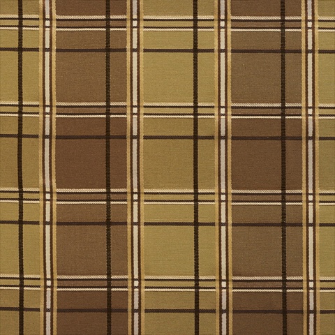 Picture of Designer Fabrics U0200A 54 in. Wide Green And Brown Multi Color Plaid Silk Satin Upholstery Fabric