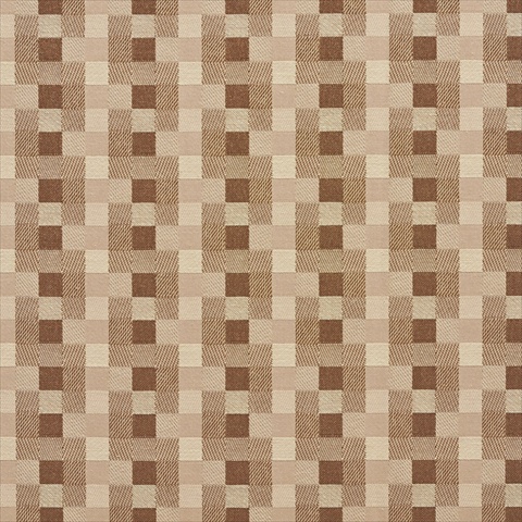 Picture of Designer Fabrics U0240B 54 in. Wide Brown And Beige Checkered Silk Satin Upholstery Fabric