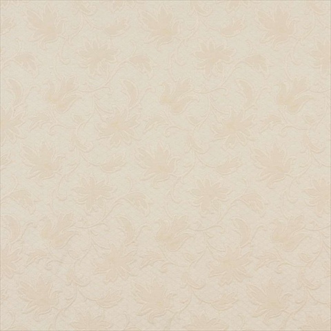 54 in. Wide Ivory White - Floral Jacquard Woven Upholstery Grade Fabric