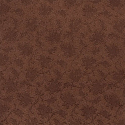 54 in. Wide Brown, Floral Jacquard Woven Upholstery Grade Fabric