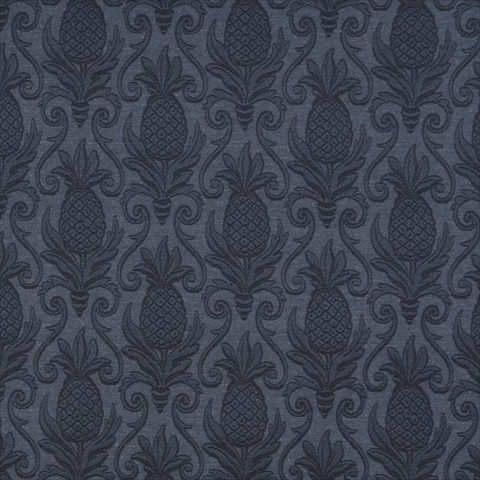 54 in. Wide Blue, Pineapple Jacquard Woven Upholstery Grade Fabric